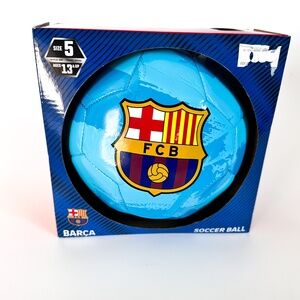 NEW Barca Offical Size 5 Soccer Ball Light Blue NIB FCB Barcelona NEW IN BOX